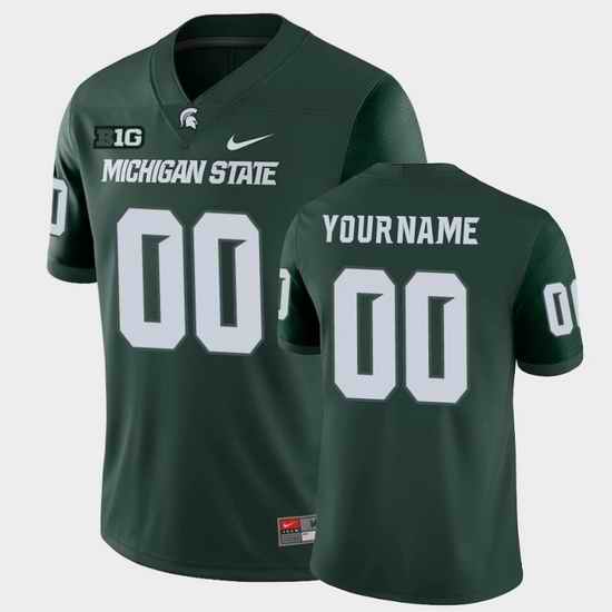 Men Women Youth Toddler Michigan State Spartans Custom College Football Green Game Jersey